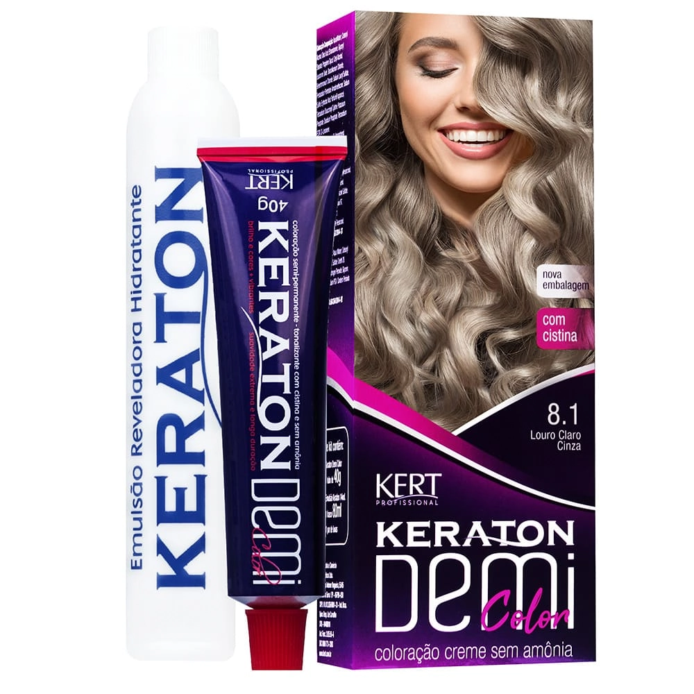 Keraton Demi Color 8.1 L.claro Cinza 40g