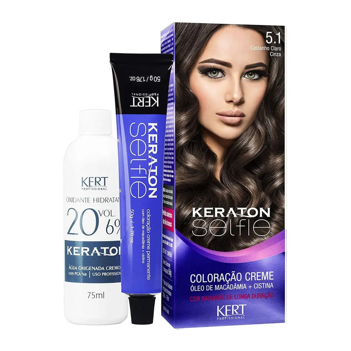 Keraton Selfie 5.1 - Castanho Claro Cinza 50g