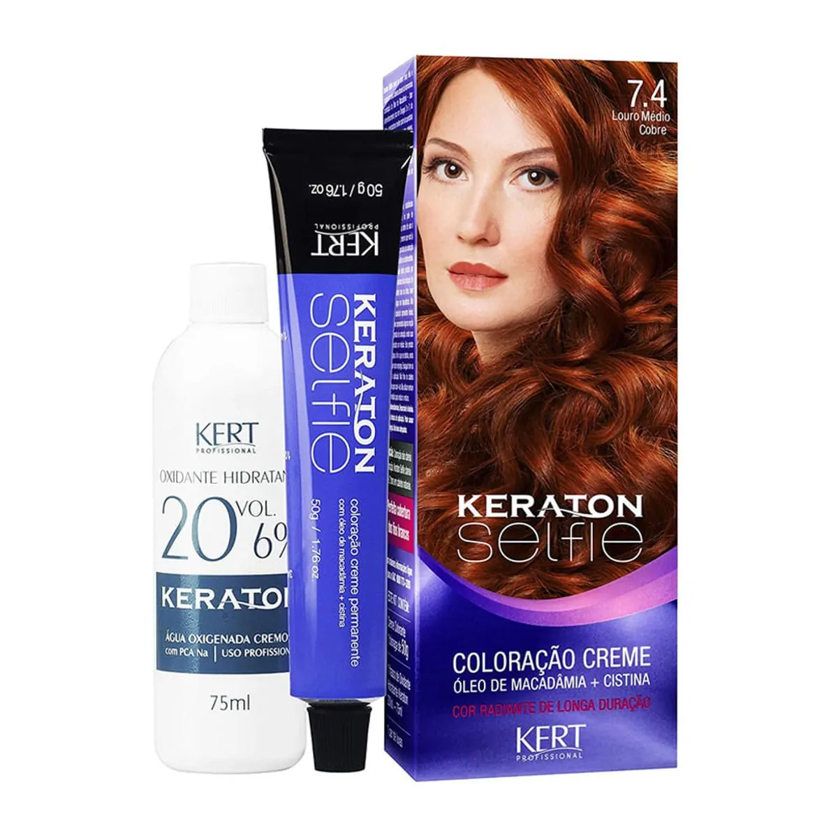 Keraton Selfie 7.4 - Louro Médio Cobre 50g