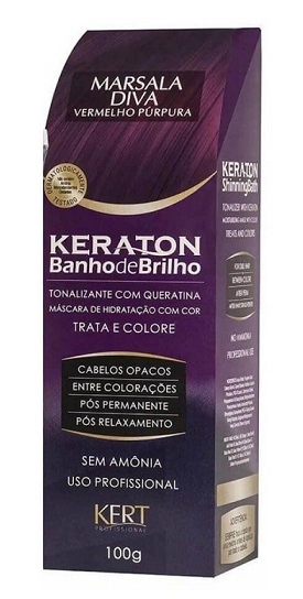 Banho De Brilho Kert Keraton Banho De Brilho Marsala Diva 100g