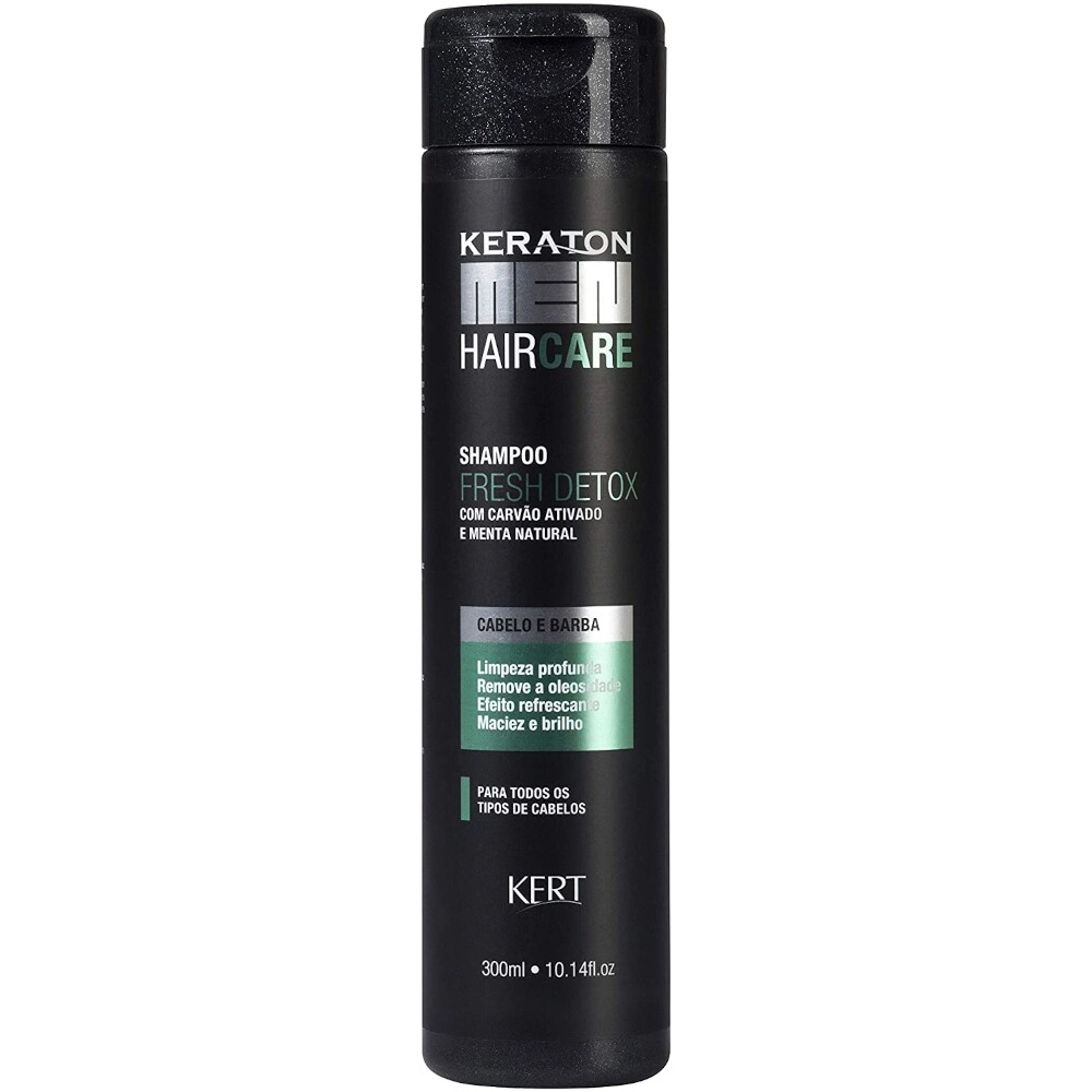Shampoo Keraton Men - Fresh Detox (Carvão e Menta) 300ml
