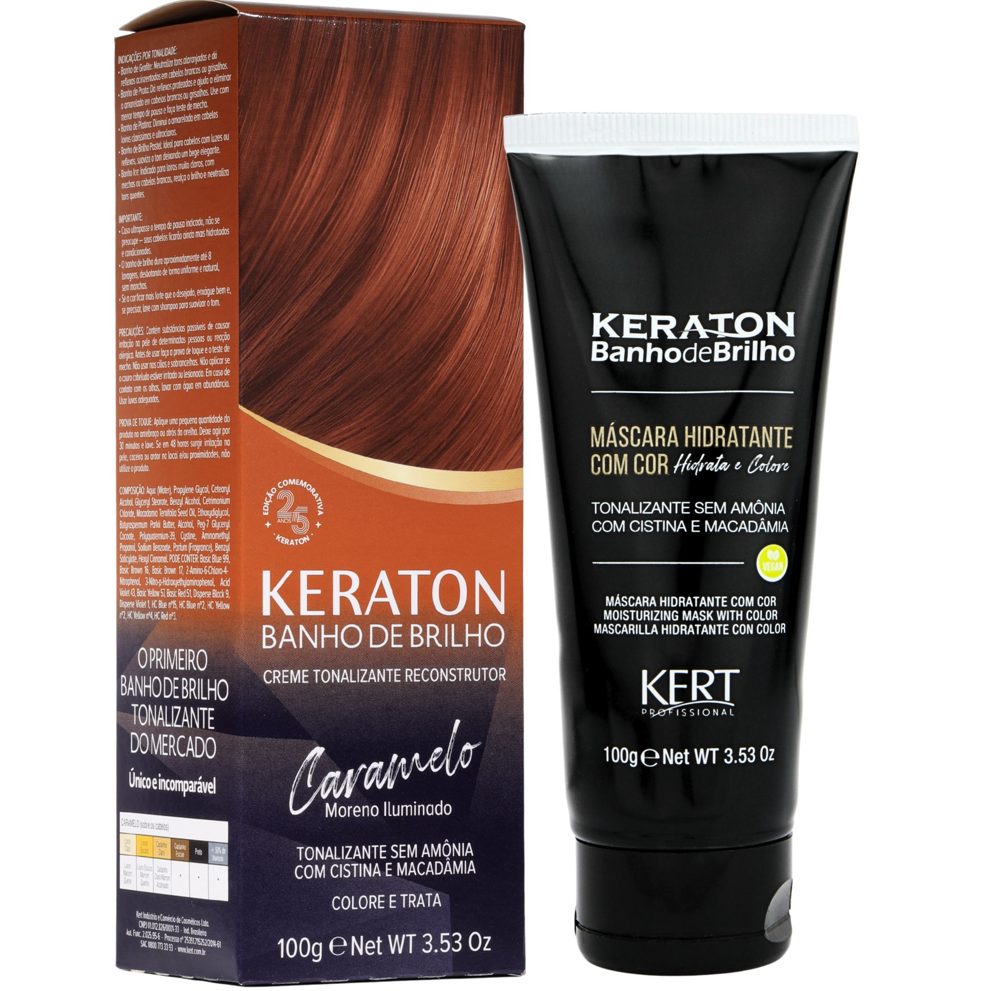 Tonalizante Banho De Brilho Keraton Caramelo 100g