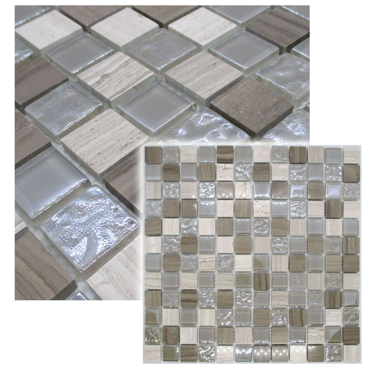 Pastilhas De Vidro 2,5 X 2,5 La Bella Griffe - Cinza
