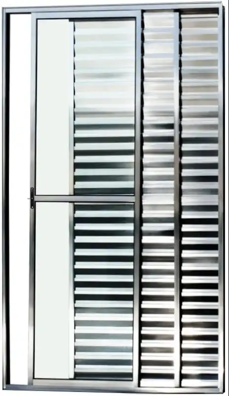 Porta Balcão 3 Folhas Com Trinco 2,10 X 1,50 Cor Brilhante Linha Econ