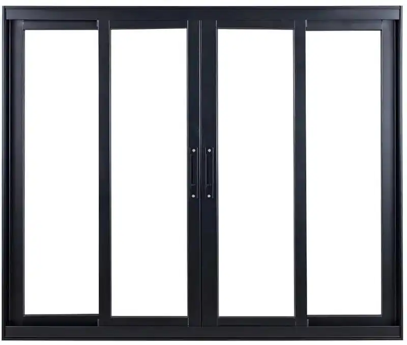 Vitro De Aluminio 4 Folhas Sem Grade Linha Premium Preto