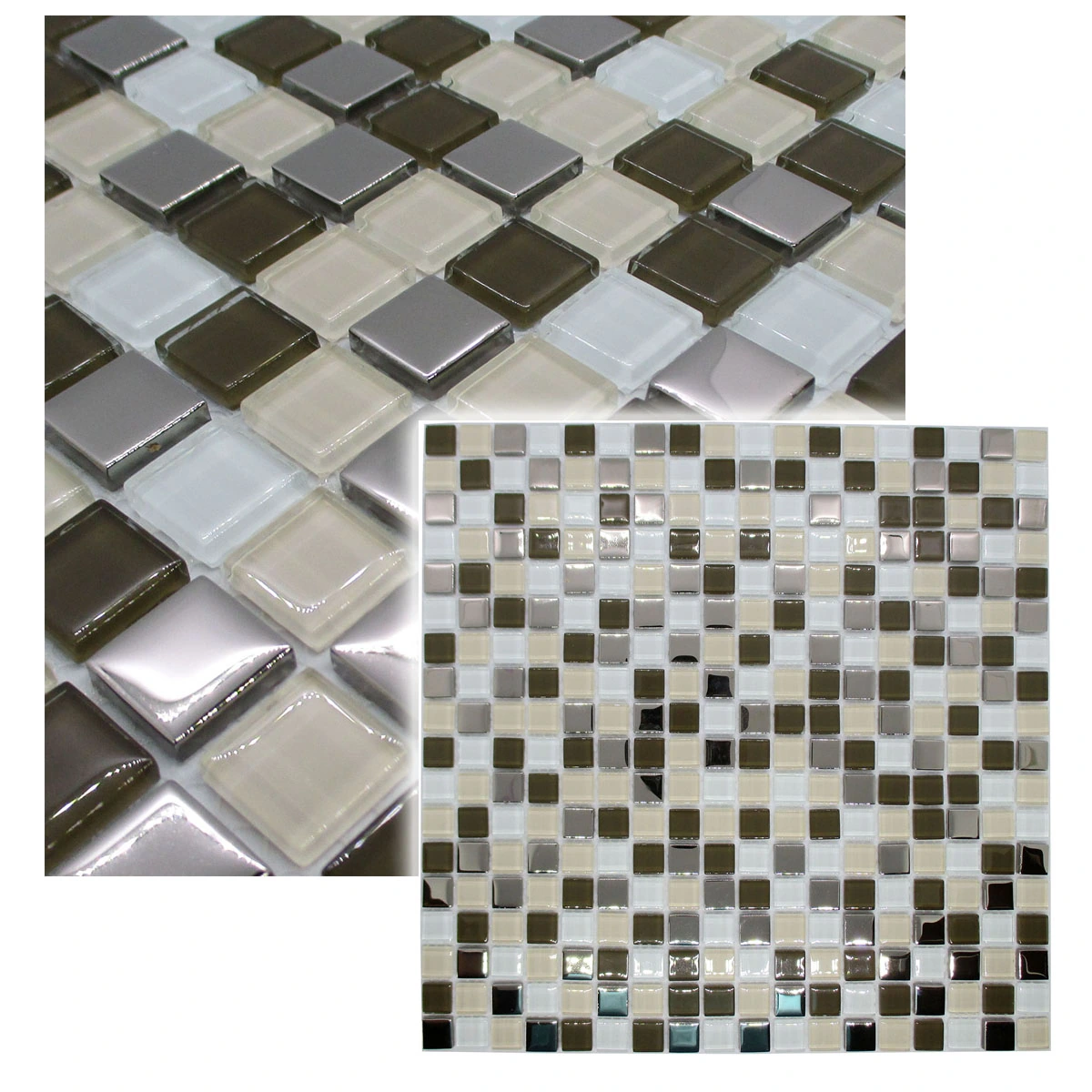 Pastilha De Vidro Mesca 30cmx30cm La Bella Griffe Brown