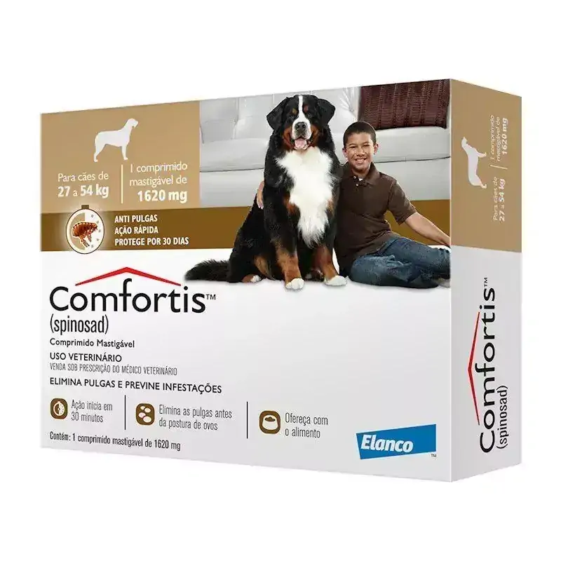 Antipulgas Comfortis 1620mg para Cães de 27 a 54kg - Elanco