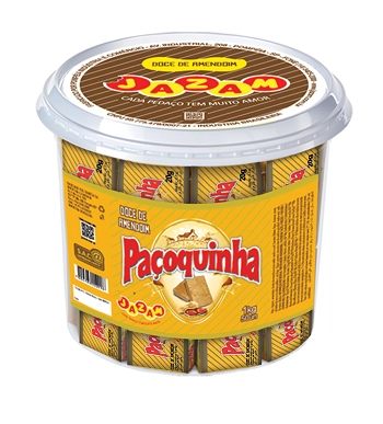 Doce De Amendoim Pacoquinha Jazam 50unidade