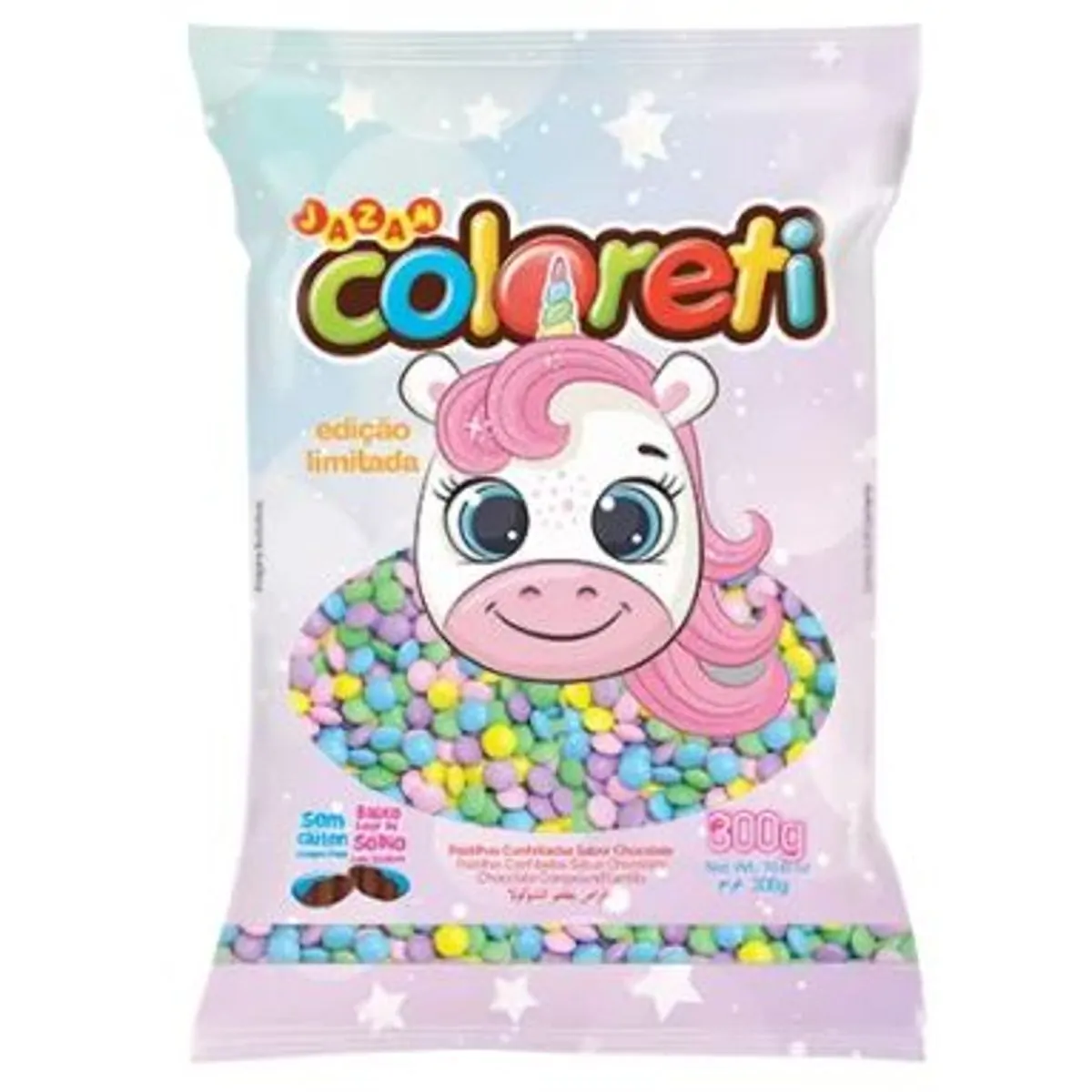 Pastilha Choc Coloreti Unicornio Misto 300g