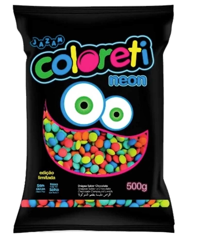 Pastilha Jazam Coloreti Neon 500g Un