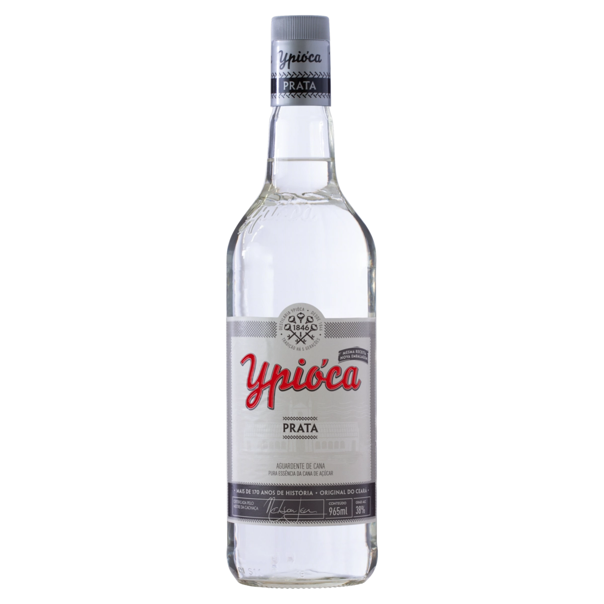 AGUARDENTE YPIÓCA CONTA GOTA PRATA - 965ml