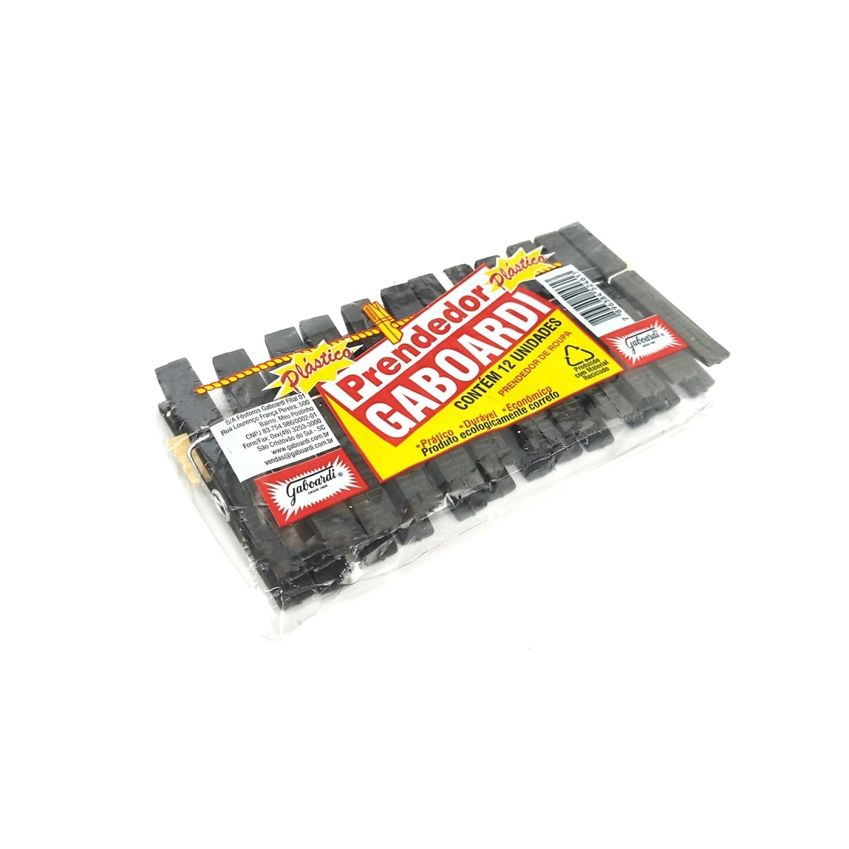 PRENDEDOR ROUPAS 12UN GABOARDI PLASTICO