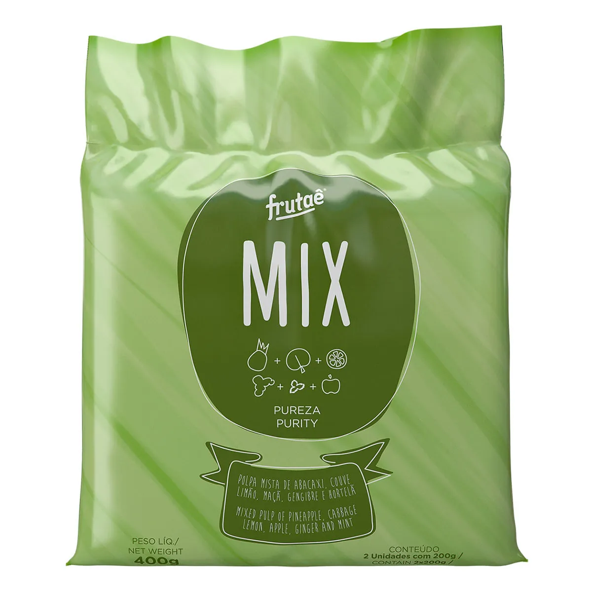Polpa Mix de Frutas Detox Pureza Verde Doce Vida 400g