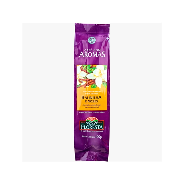 Café Torrado E Moído Baunilha E Nozes Floresta Gourmet Pacote 100g