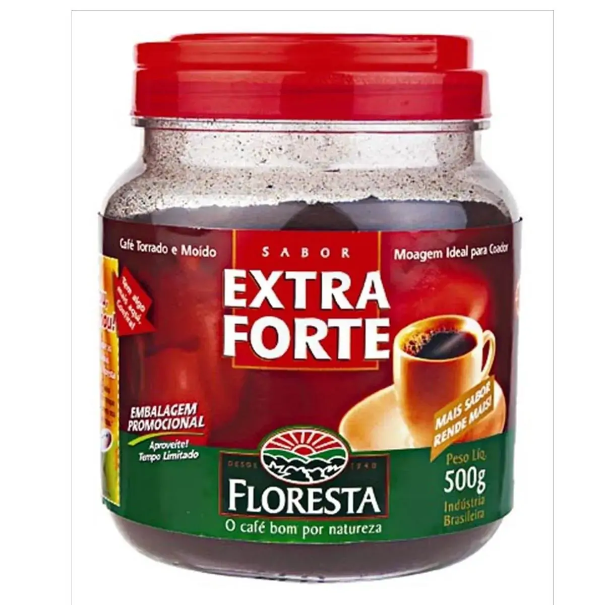 Café Floresta torrado e moído extraforte - pote 500 g