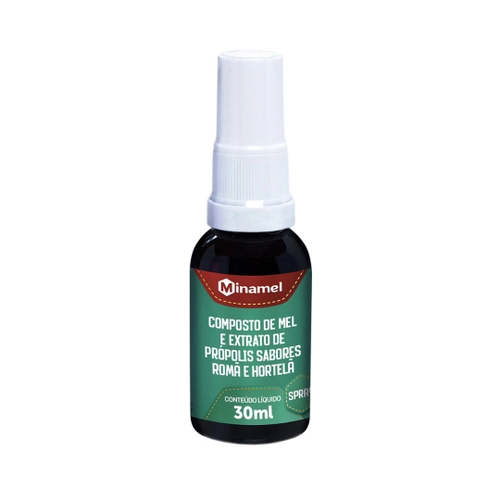 Spray Mel Própolis Romã Hortelã Minamel 30ml