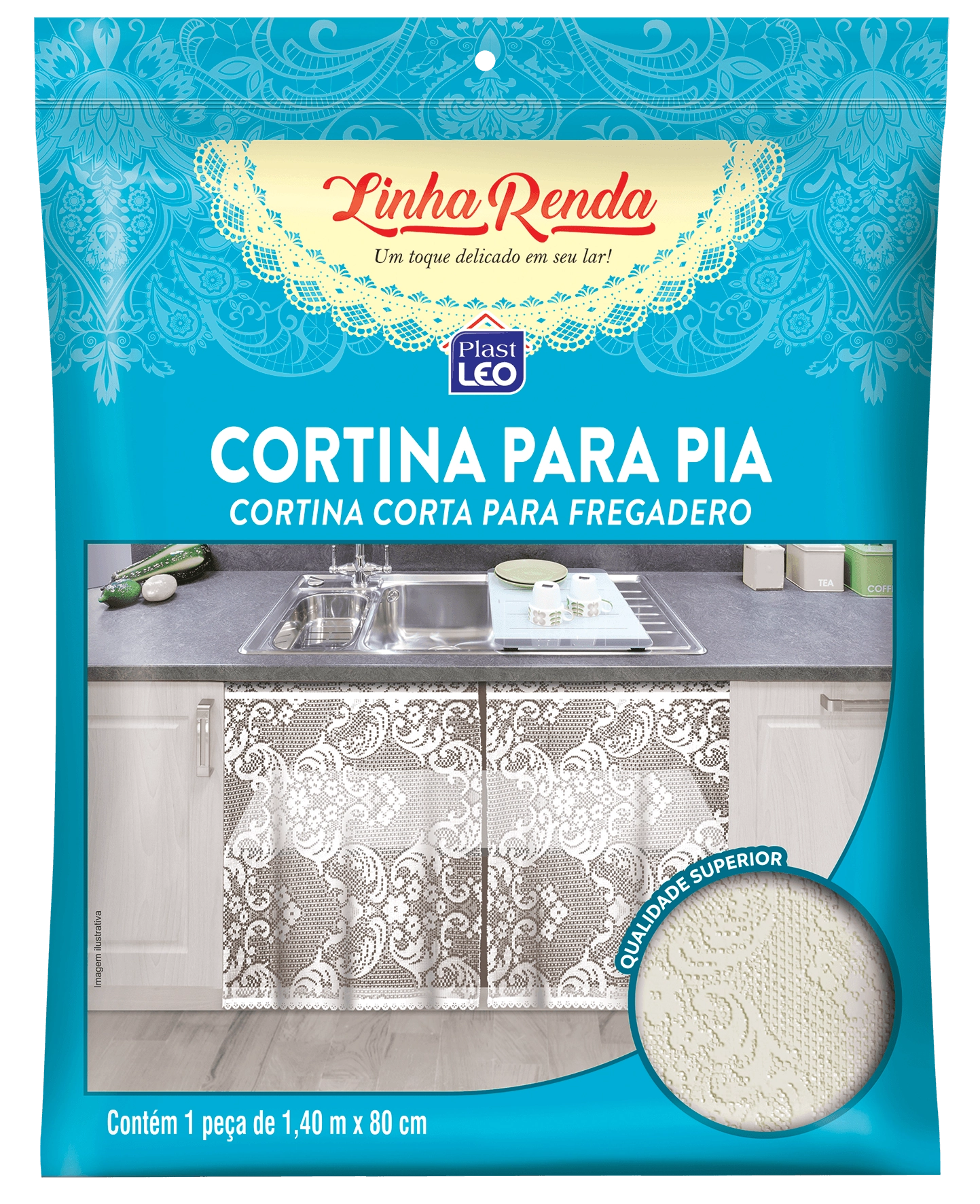 Cortina Pia Plast Leo 1 Un Renda