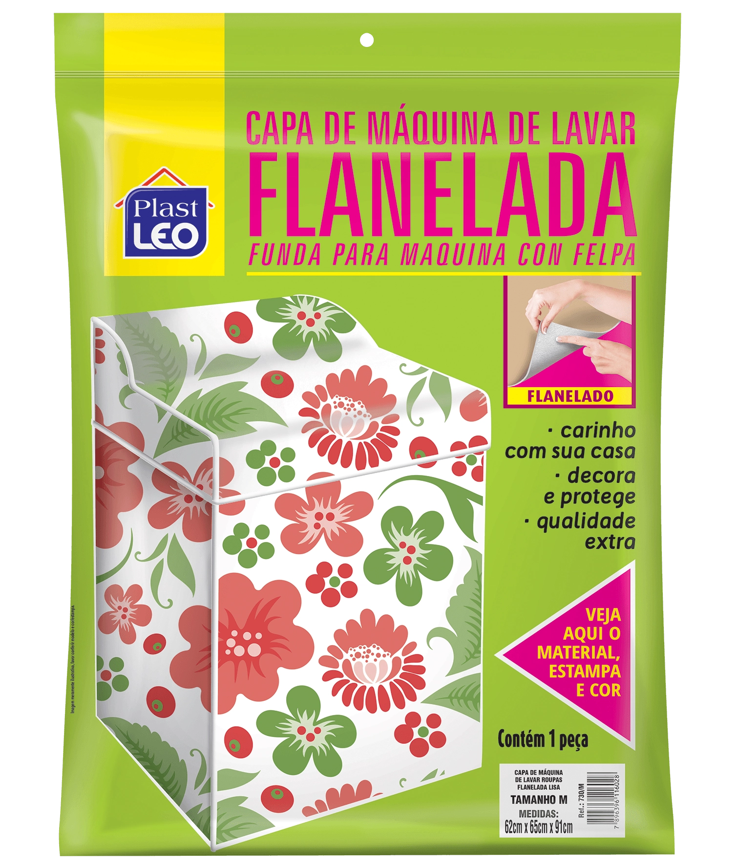 Capa Maquina Flanelada Estampada Tam Gg 731 Gg Plast Leo