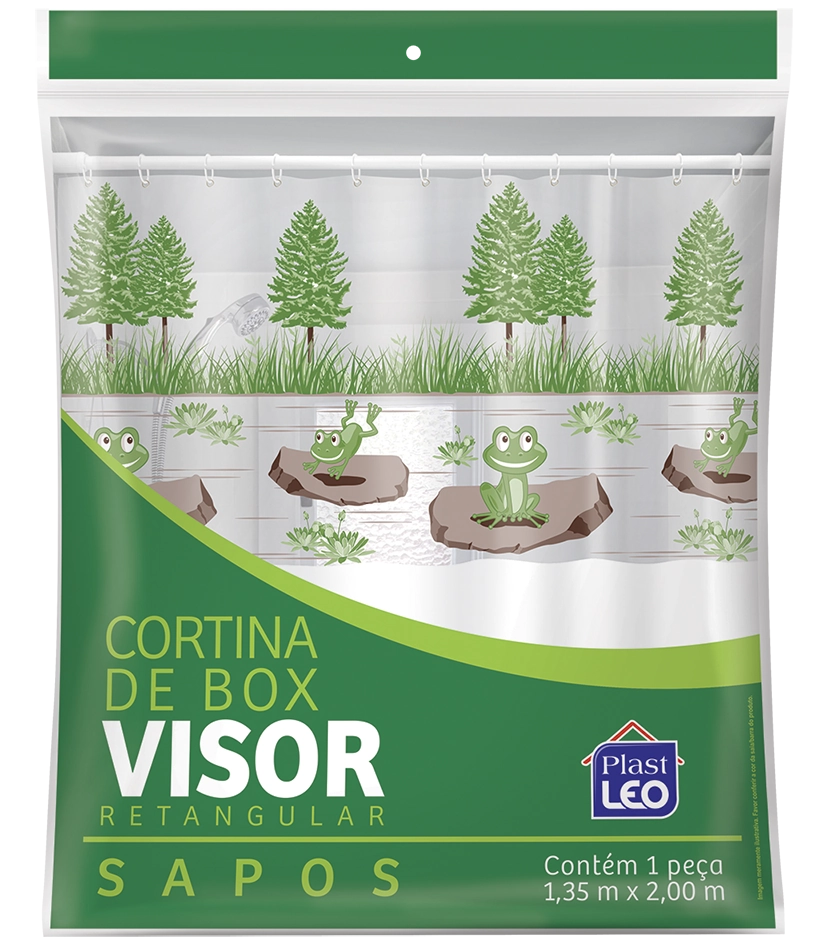 Cortina Box Vinil C/visor Ret 1 Un Sapos