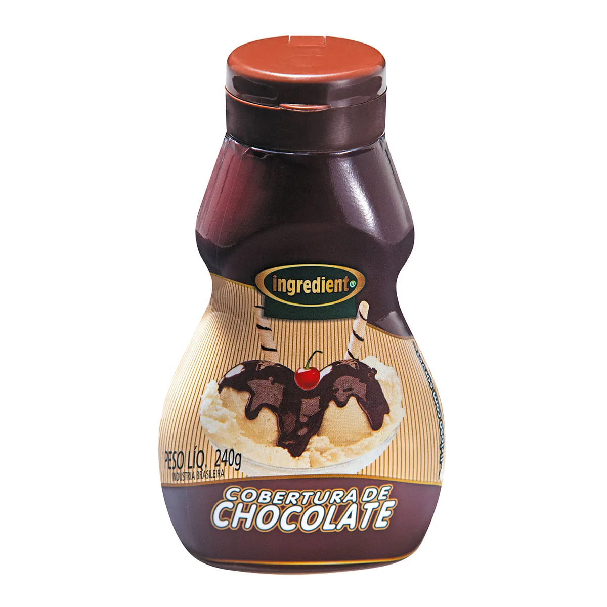Cobertura Para Sorvete Chocolate Ingredient Pote 240g
