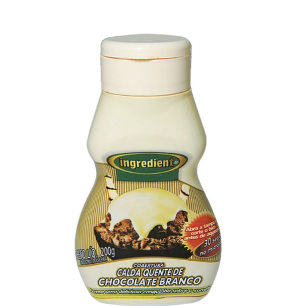 Cobertura Calda Quente Chocolate Branco Ingredient 200g