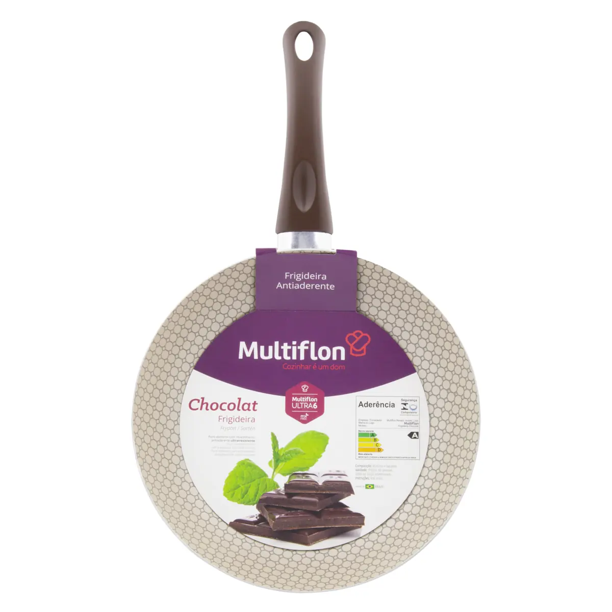 Frigideira Marrom Antiaderente Multiflon Chocolat