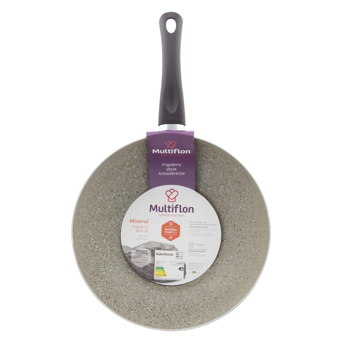 Frigideira Alumínio Antiaderente Wok Multiflon Mineral