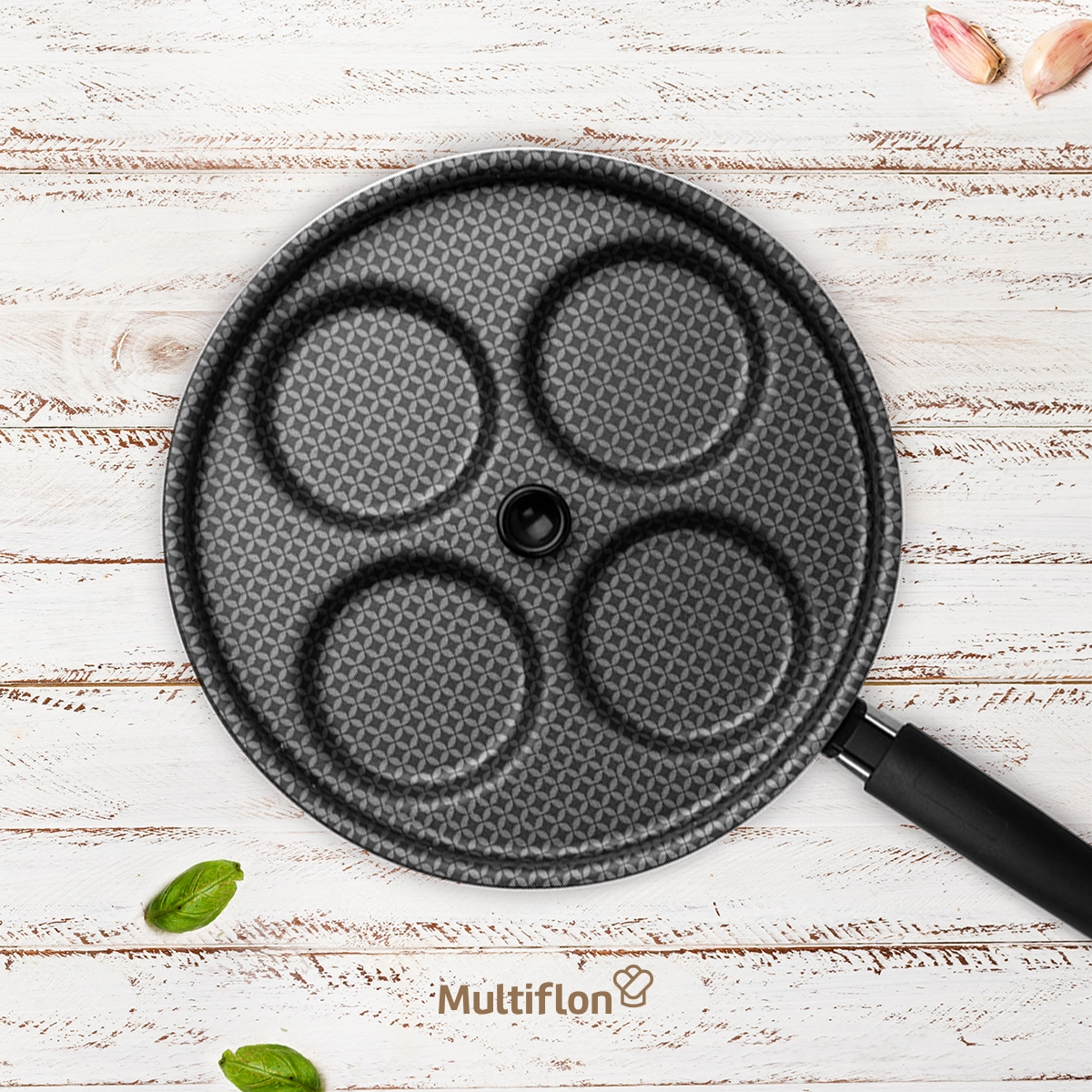 Frigideira Para 4 Ovos Antiaderente Multiflon Linha Gourmet