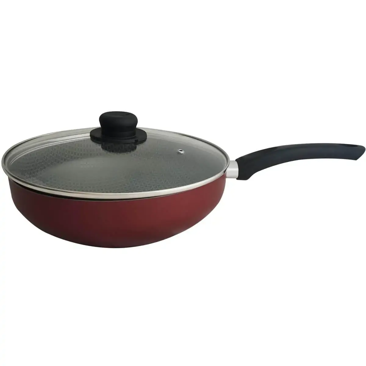 Panela Wok Antiaderente Tampa Páprika Multiflon D28cm