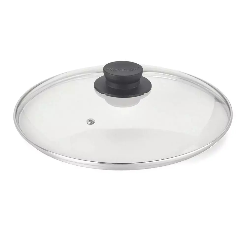 Tampa de Vidro 18cm Multiflon Pomel Preto