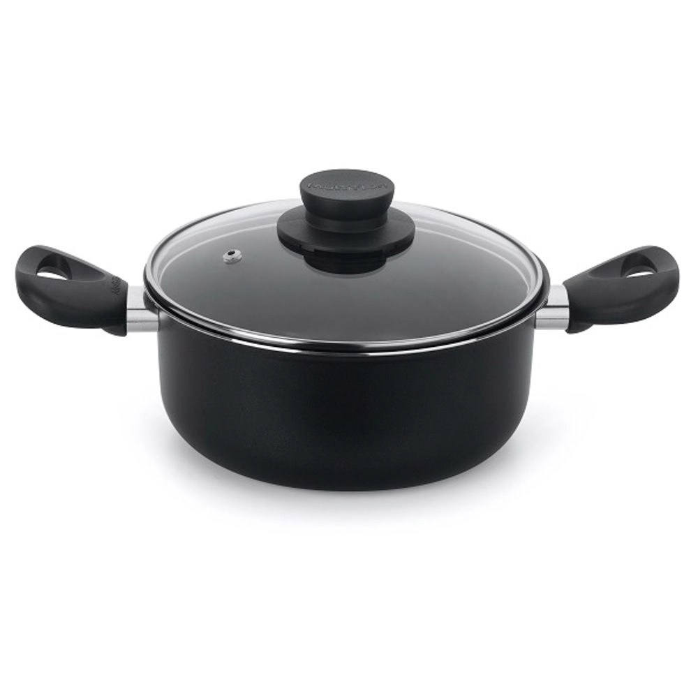 Caçarola Gourmet 22cm Grafite c/Tampa Vidro - Multiflon
