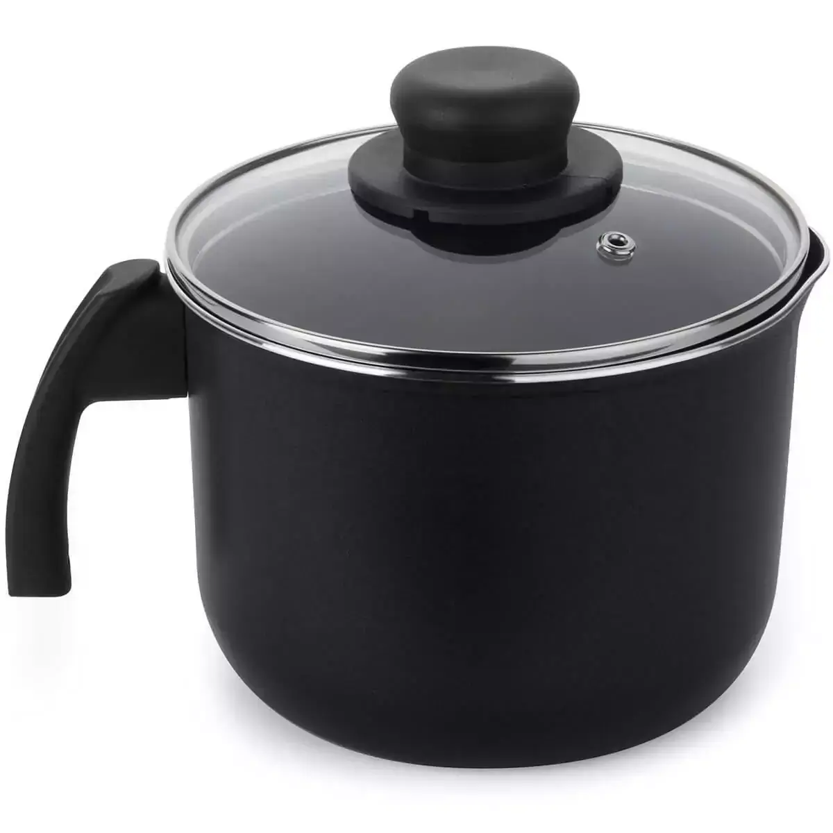 Leiteira Fervedor Antiaderente Alumínio Tampa de Vidro 2,4l