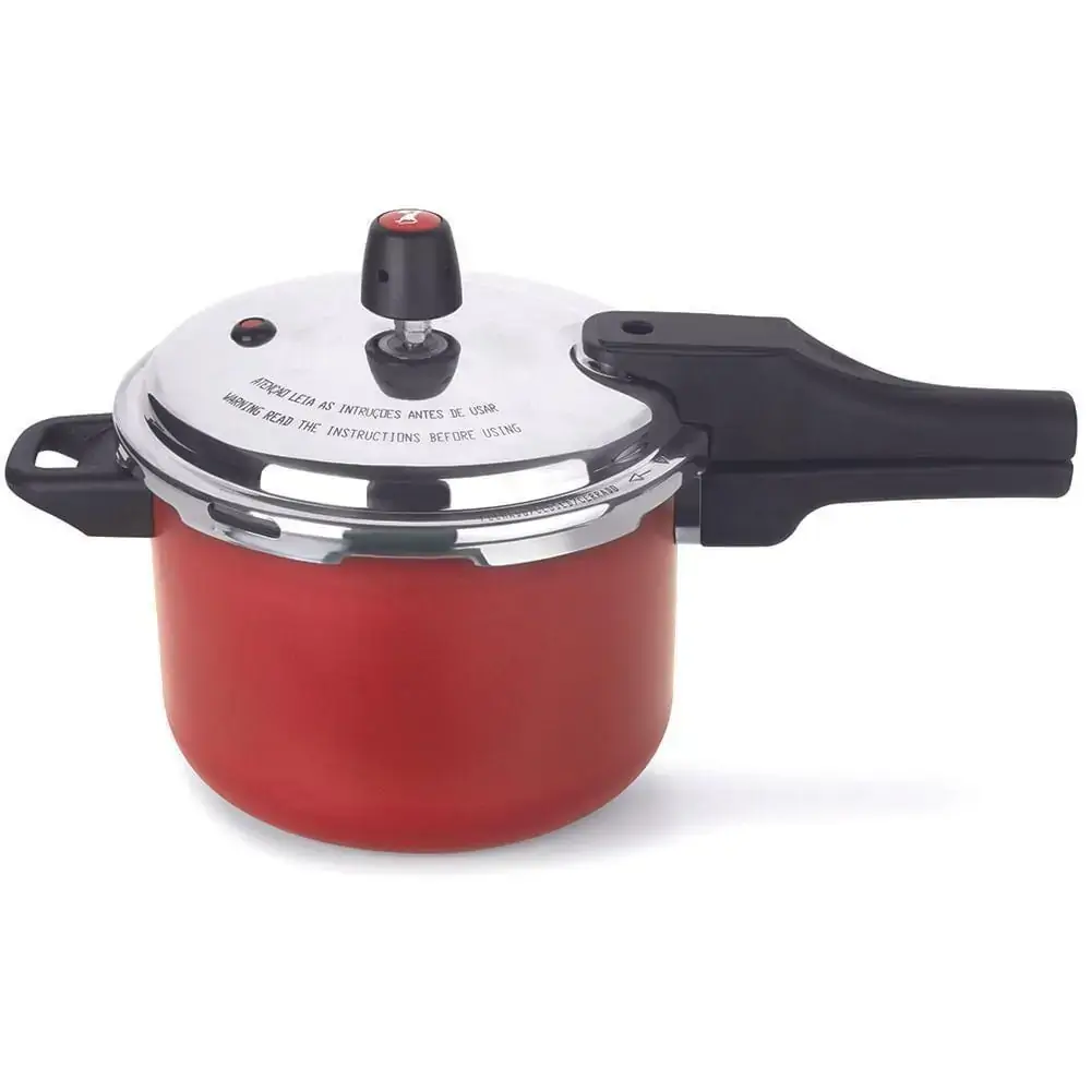 Panela de Pressão Quartzo 4,5 L Multiflon Vermelha