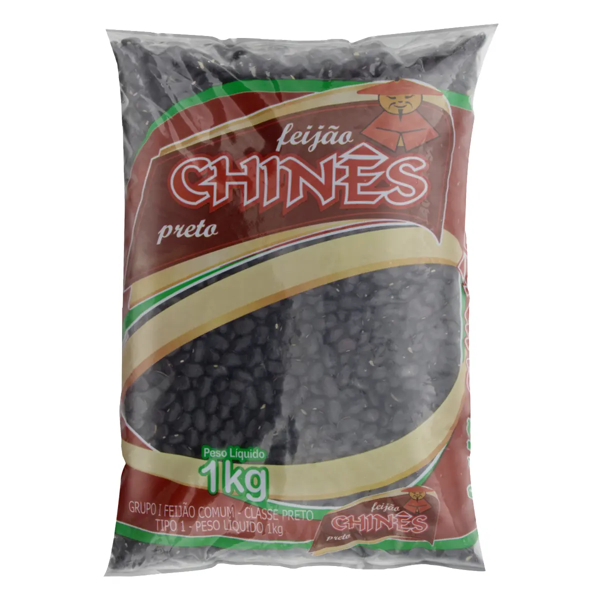 Feijão Preto Tipo 1 Chinês Pacote 1kg
