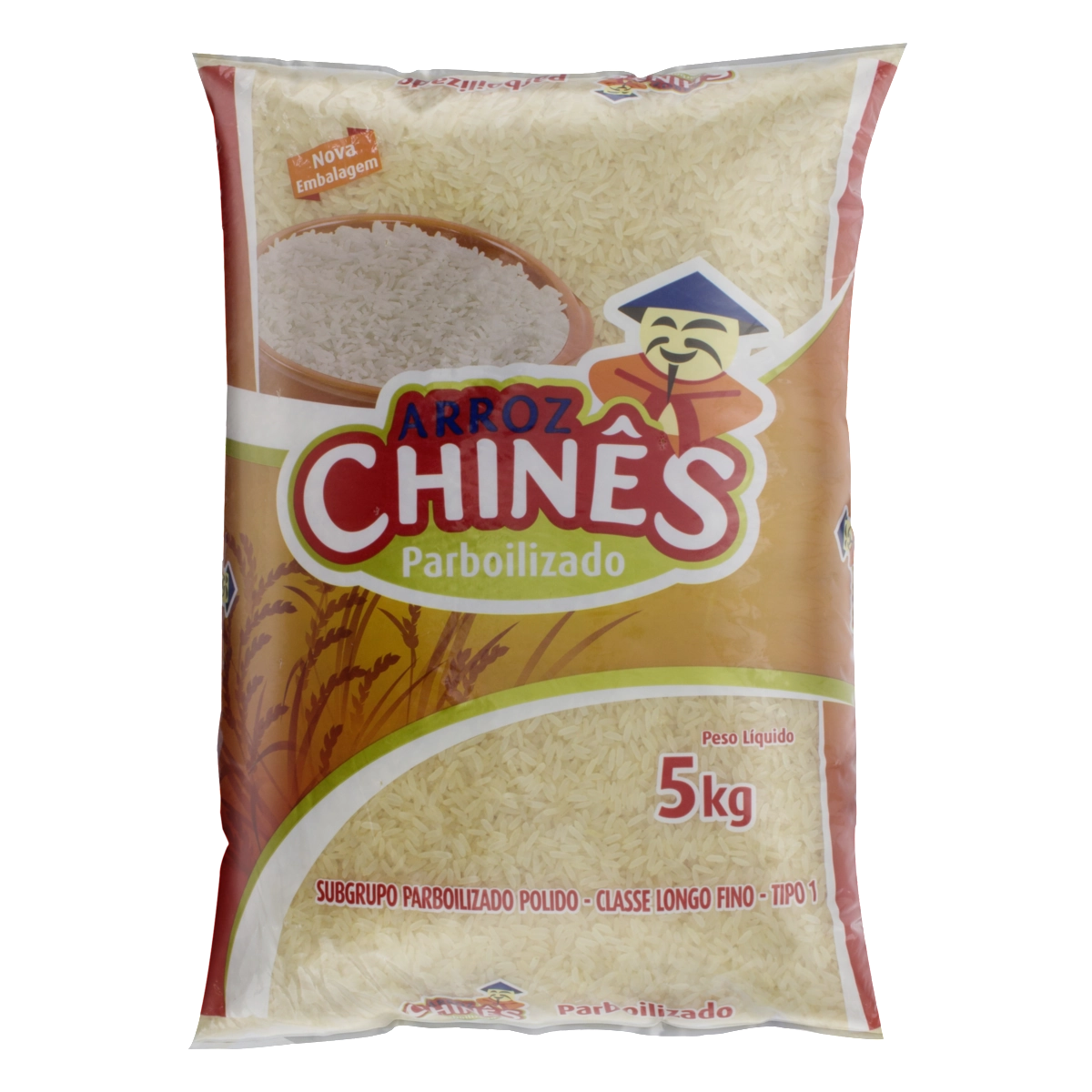 Arroz Parboilizado Tipo 1 Chinês Pacote 5kg