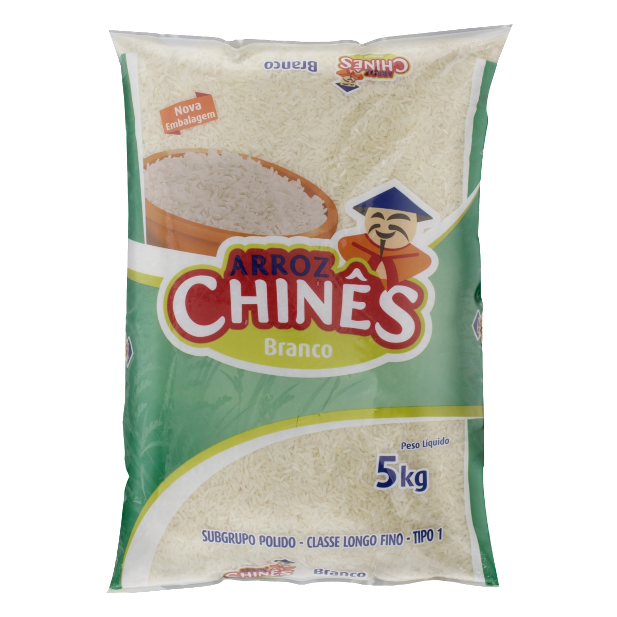 Arroz Branco Tipo 1 Chinês Pacote 5kg