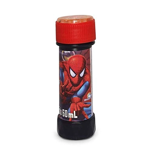 Bolha de Sabão Homem Aranha c/ Joguinho 60 Ml Ideal P/ Lembrancinhas de Festa Temática Do Spíderman, Brasilflex - 99256