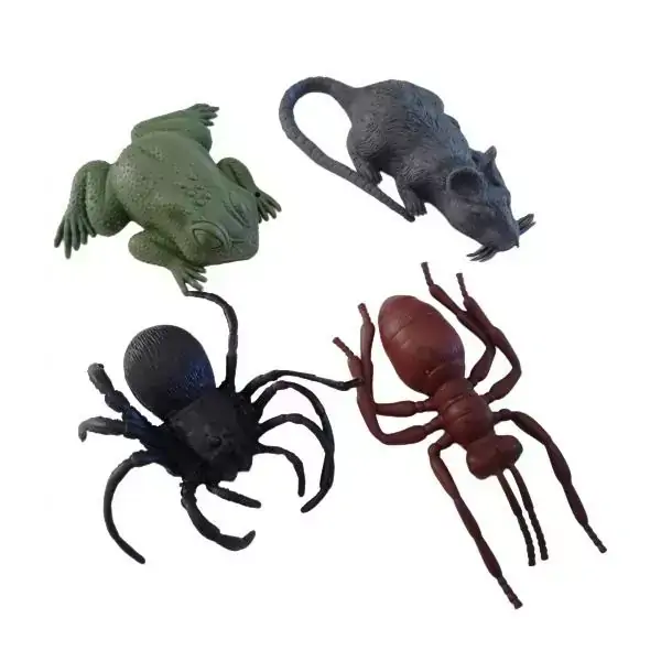 Insetos e Bichos (Formiga / Rato / Sapo / Aranha) Kit 4 und