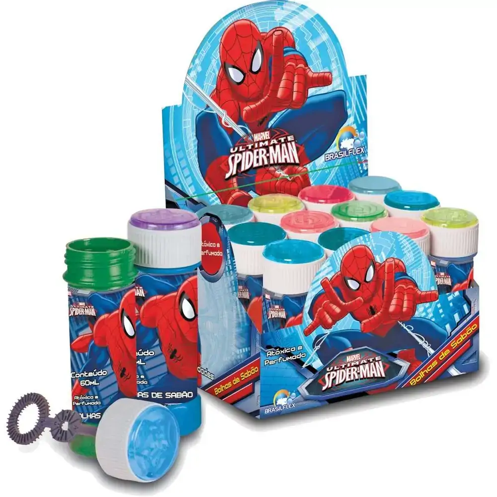 Bolha De Sabao Brasilflex Spider Man 60ml Cod 3400/85