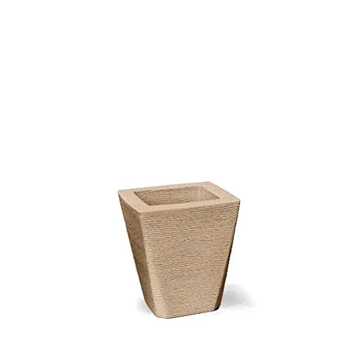 Vaso Grafiato Trapezio 35cm Areia