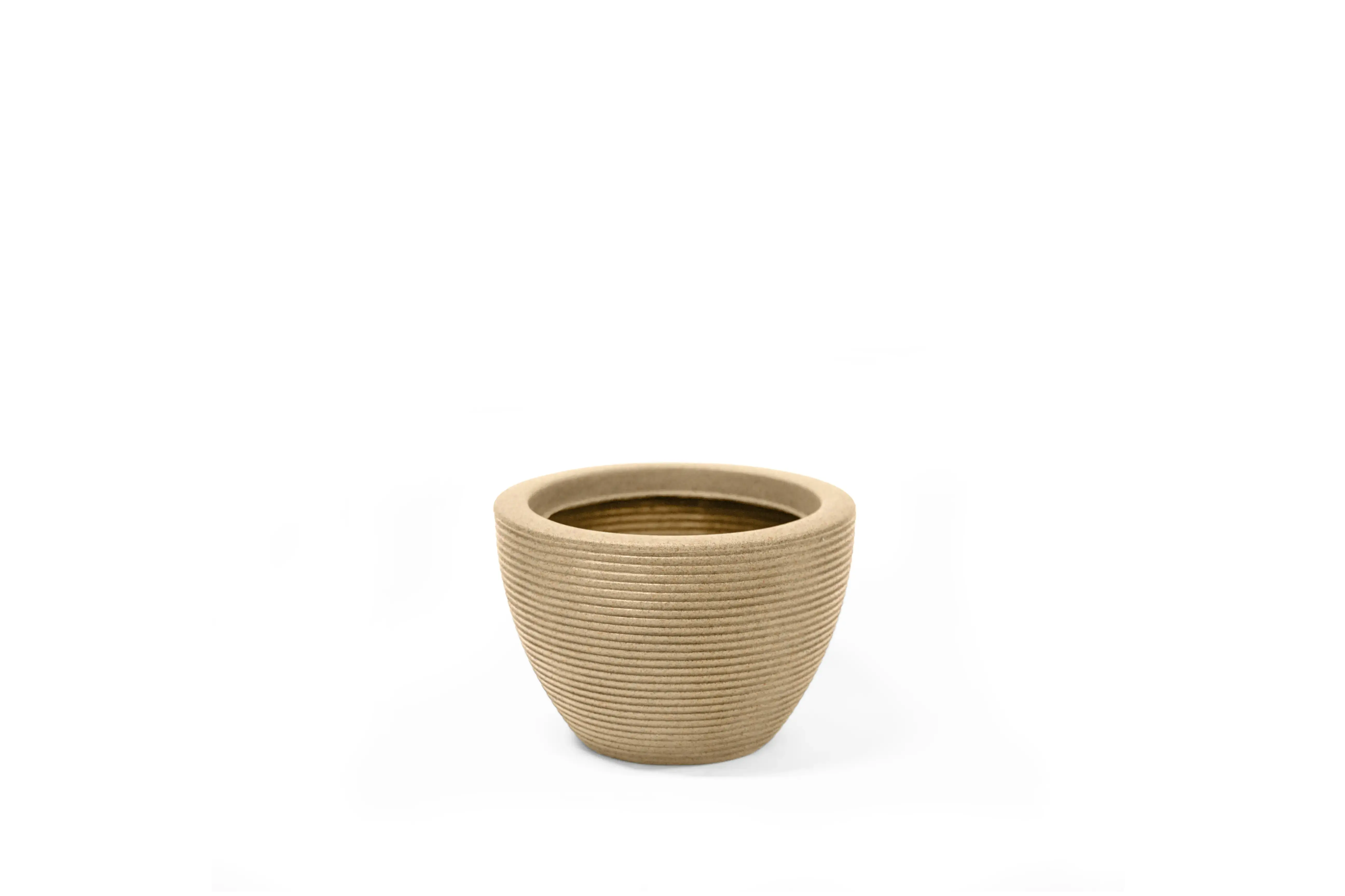 Vaso Riscatto Oval Baixo 22 Areia