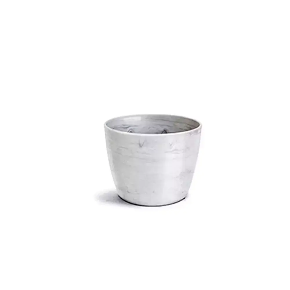 Cachepô Redondo Elegante Branco Carrara Nutriplan Nº 3