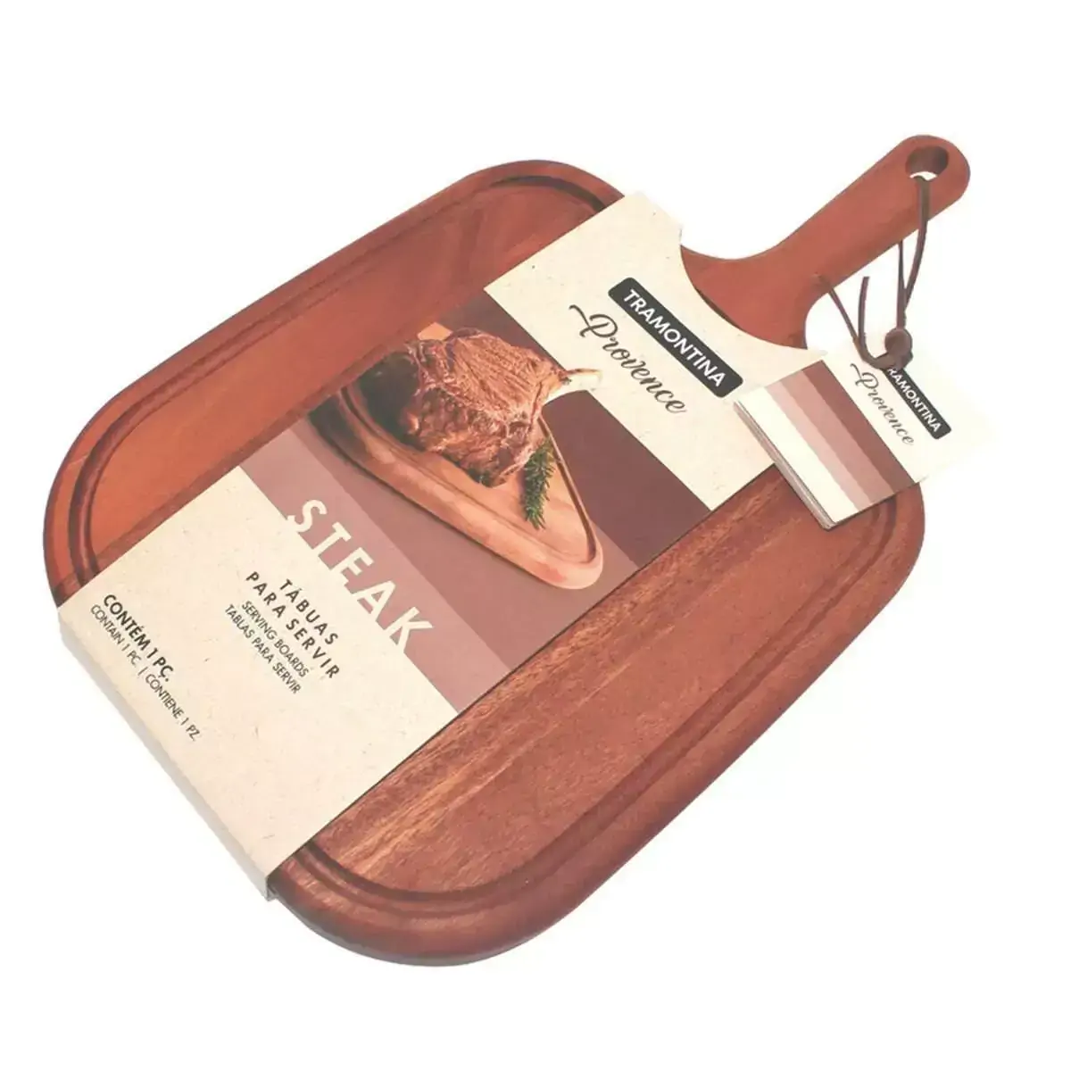 Tábua para Steak Tramontina Provence em Mogno Africano com Cabo 40x27 cm - 13351/641