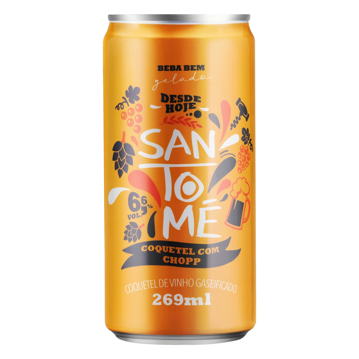 Coquetel Alcoólico Gaseificado Chopp E Vinho San Tomé Lata 269ml