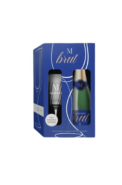 Kit Espumante Bco Manosso Brut 750ml C/1 Taca