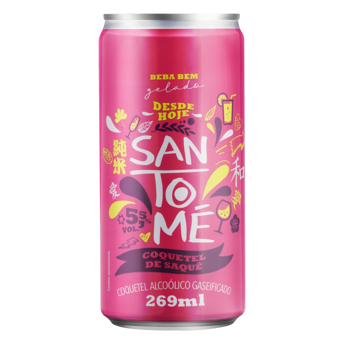 Coquetel Alcoólico Gaseificado De Saquê San Tomé Lata 269ml