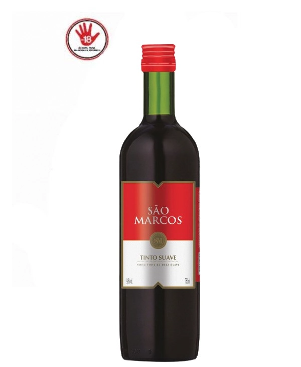 Vinho Sao Marcos 750ml Tinto Suave Cx 12.0