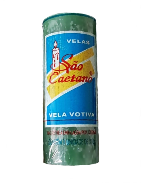 Vela Sao Caetano Votiva Verde