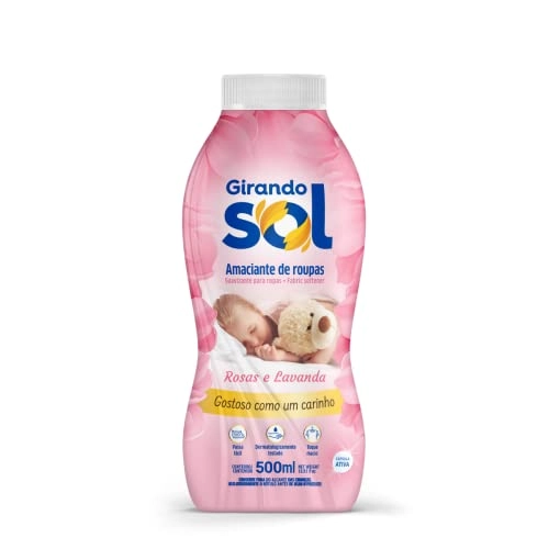 Amaciante De Roupa Diluído Rosas E Lavanda Girando Sol Frasco 500ml