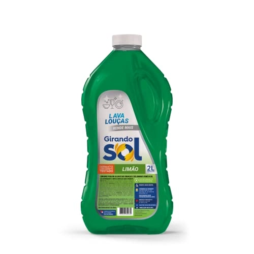 Lava Louças Líquido Limão Girando Sol Frasco 2l